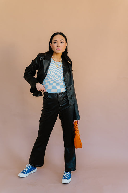 Fair Game Checkered Top